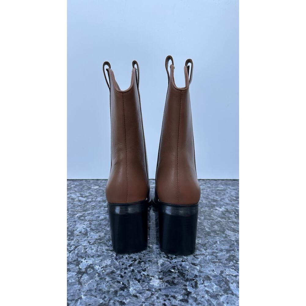 Everlane The Outlaw Boot Saddle Brown Leather Boots Size 9 - Picture 12 of 13